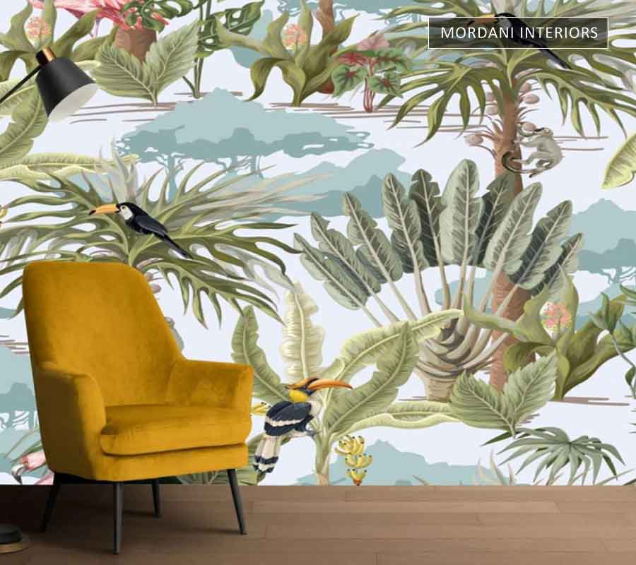 JUNGLE SEAMLESS PATTERN TROPICAL WALL MURALS _ I